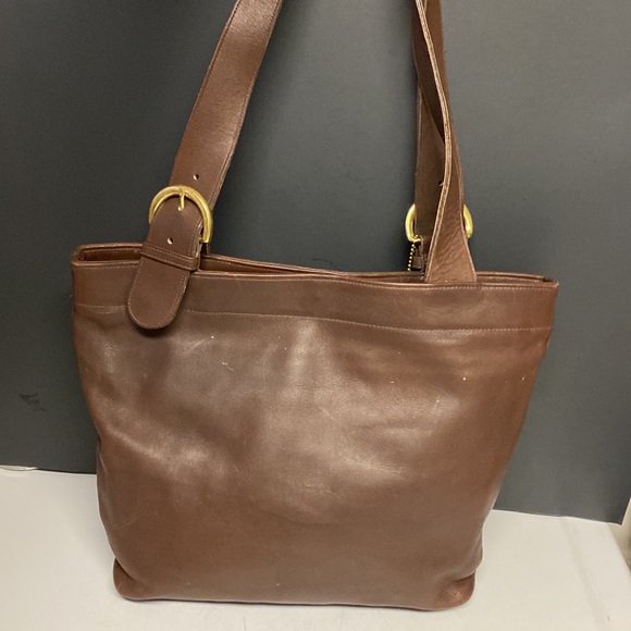 Coach Shoulder Bag Brown Leather Purse - Picture 6 of 17